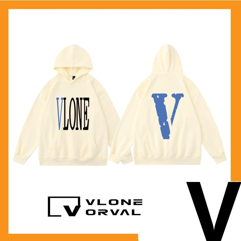 Vlone Orval Solid Color V Hoodie Unisex American Trend Style 9