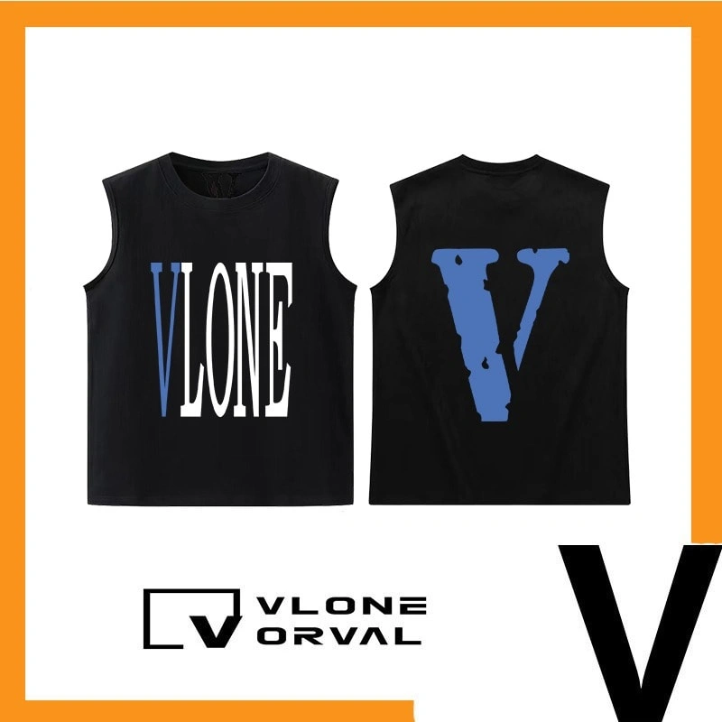 Vlone Orval Solid V American Sleeveless Vest Unisex Casual Sportswear Style 1