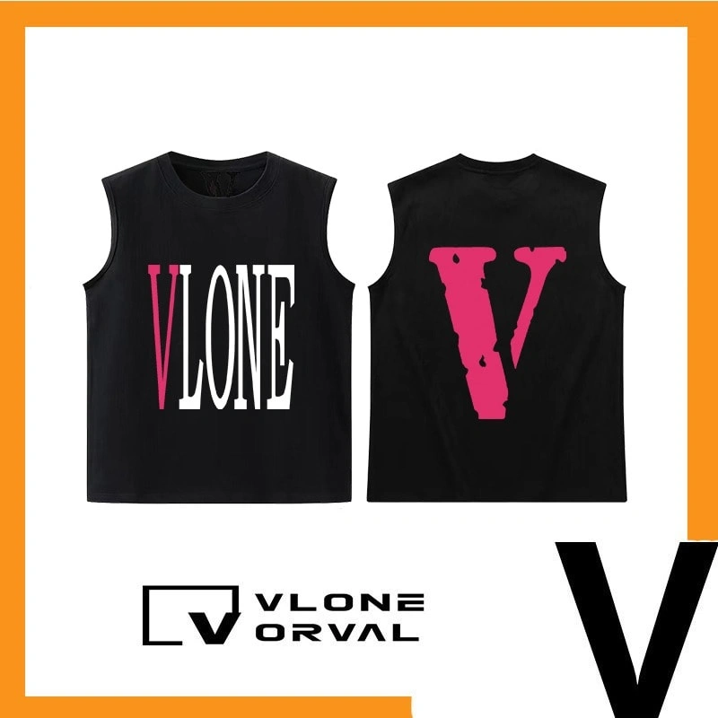 Vlone Orval Solid V American Sleeveless Vest Unisex Casual Sportswear Style 10