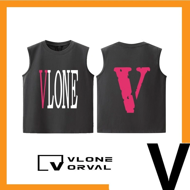 Vlone Orval Solid V American Sleeveless Vest Unisex Casual Sportswear Style 11