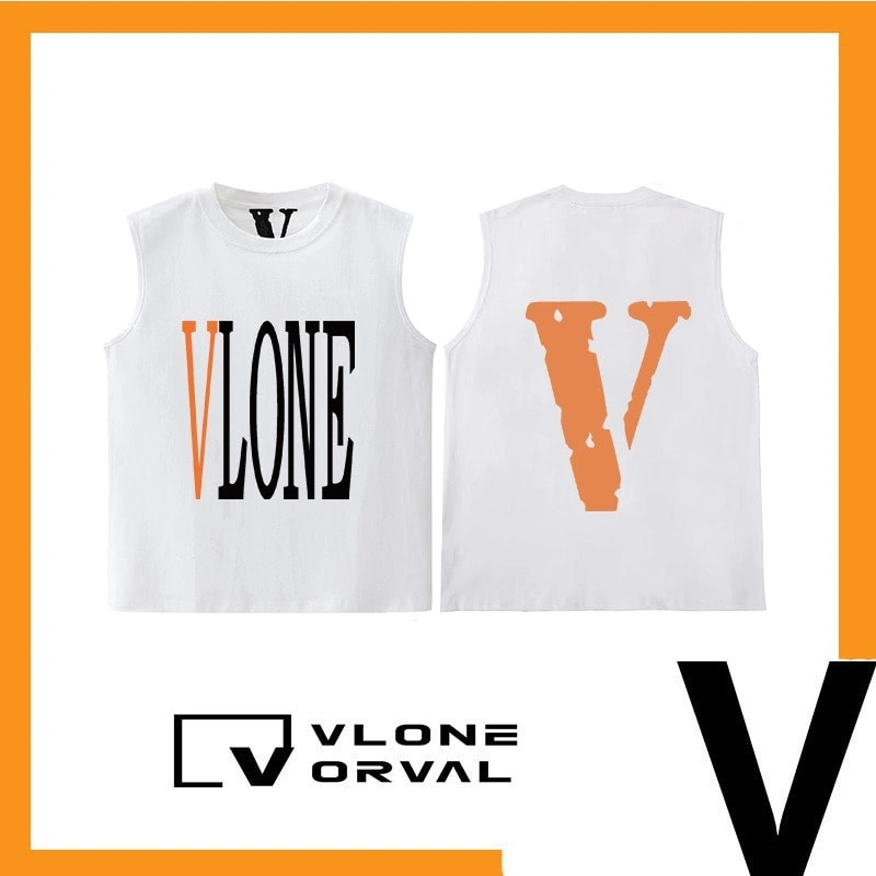 Vlone Orval Solid V American Sleeveless Vest Unisex Casual Sportswear Style 3