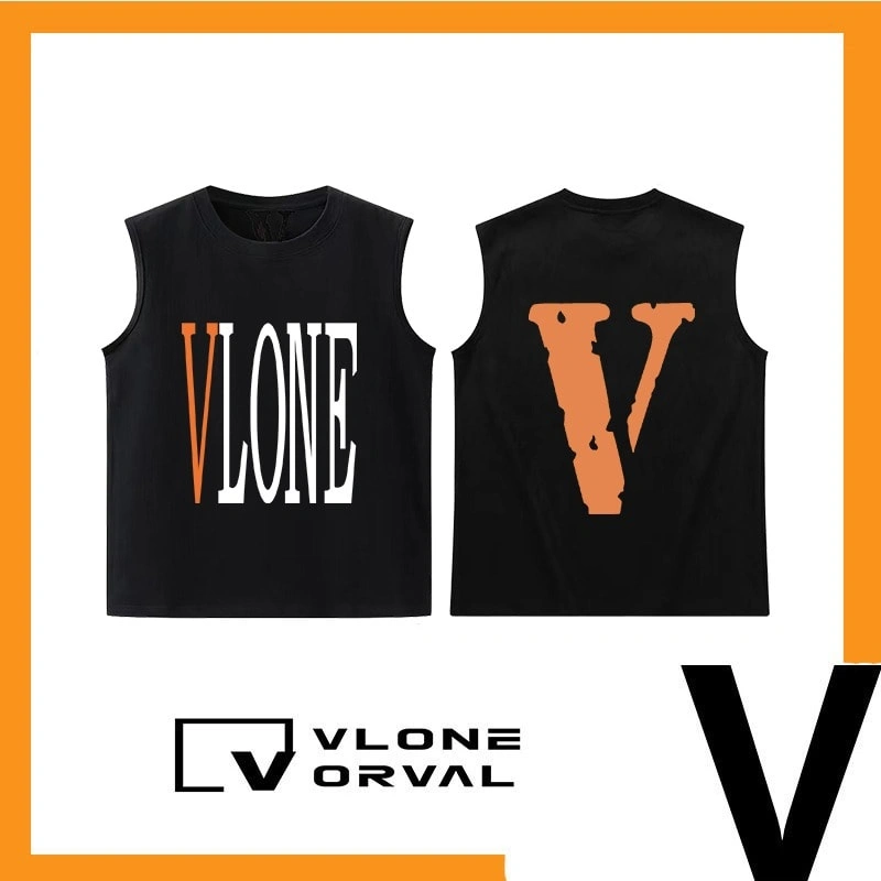 Vlone Orval Solid V American Sleeveless Vest Unisex Casual Sportswear Style 4