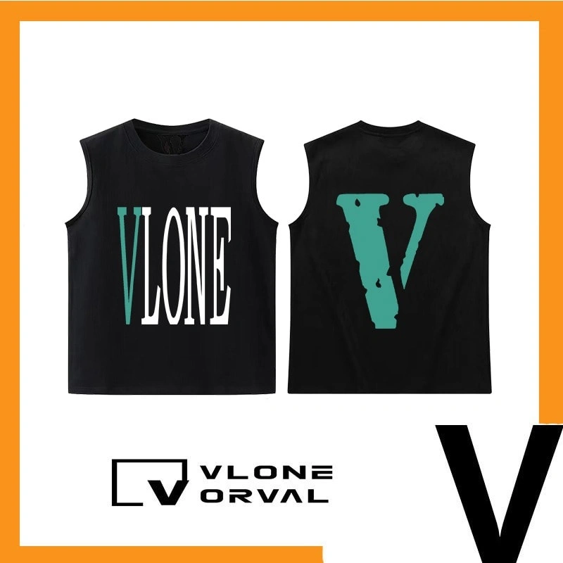Vlone Orval Solid V American Sleeveless Vest Unisex Casual Sportswear Style 7