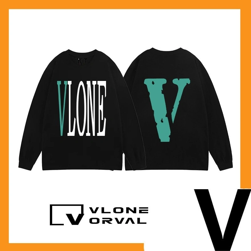 Vlone Orval Solid V Long Tee Unisex Cotton Long Sleeve Streetwear Style 14