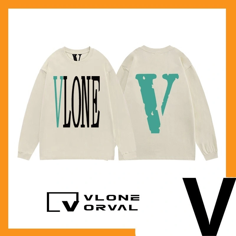 Vlone Orval Solid V Long Tee Unisex Cotton Long Sleeve Streetwear Style 15