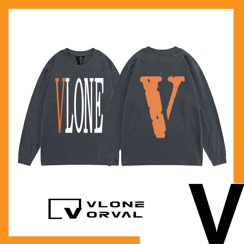 Vlone Orval Solid V Long Tee Unisex Cotton Long Sleeve Streetwear Style 18