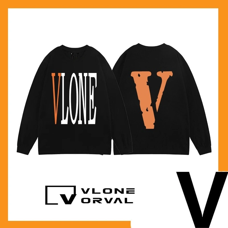 Vlone Orval Solid V Long Tee Unisex Cotton Long Sleeve Streetwear Style 19