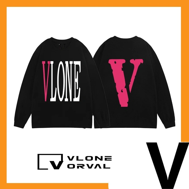 Vlone Orval Solid V Long Tee Unisex Cotton Long Sleeve Streetwear Style 28