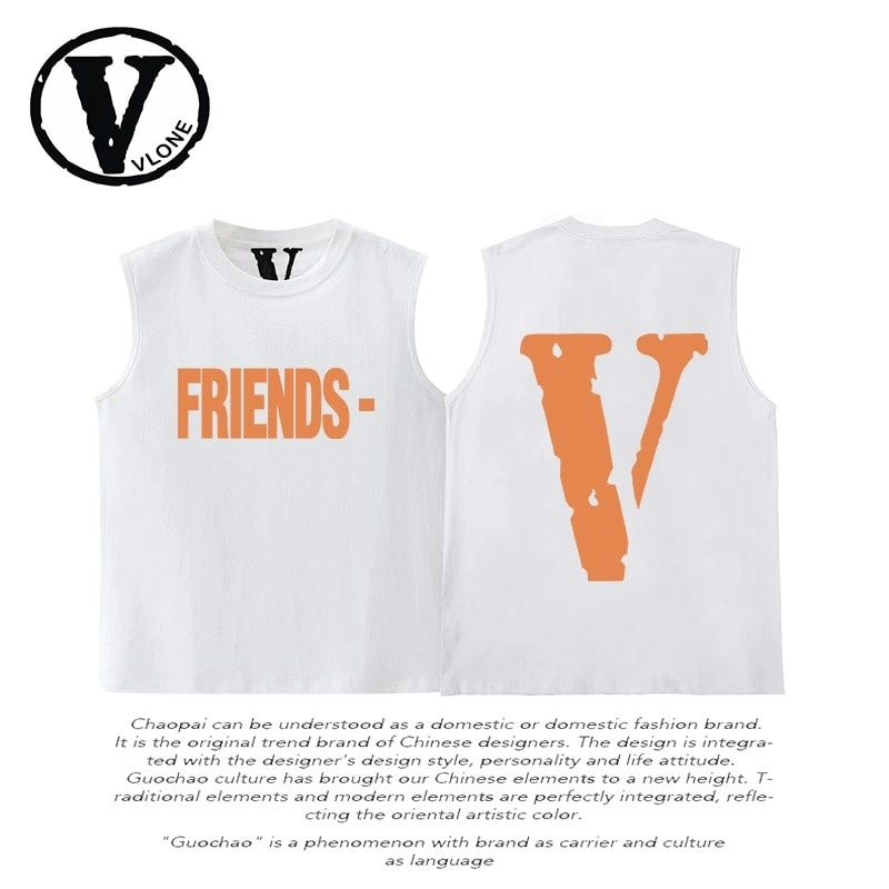 Vlone Orval Solid V Sleeveless Vest Unisex American Trend Cotton Style 15