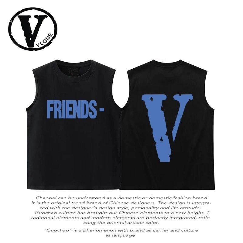 Vlone Orval Solid V Sleeveless Vest Unisex American Trend Cotton Style 7