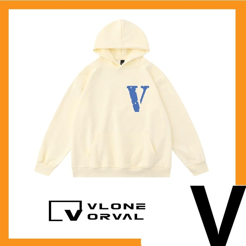 Vlone Orval Solid V Small Letter Hoodie Unisex American Trend Style 21