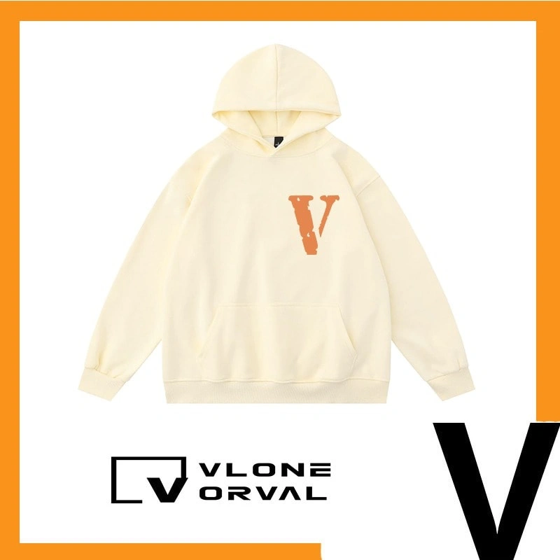 Vlone Orval Solid V Small Letter Hoodie Unisex American Trend Style 5