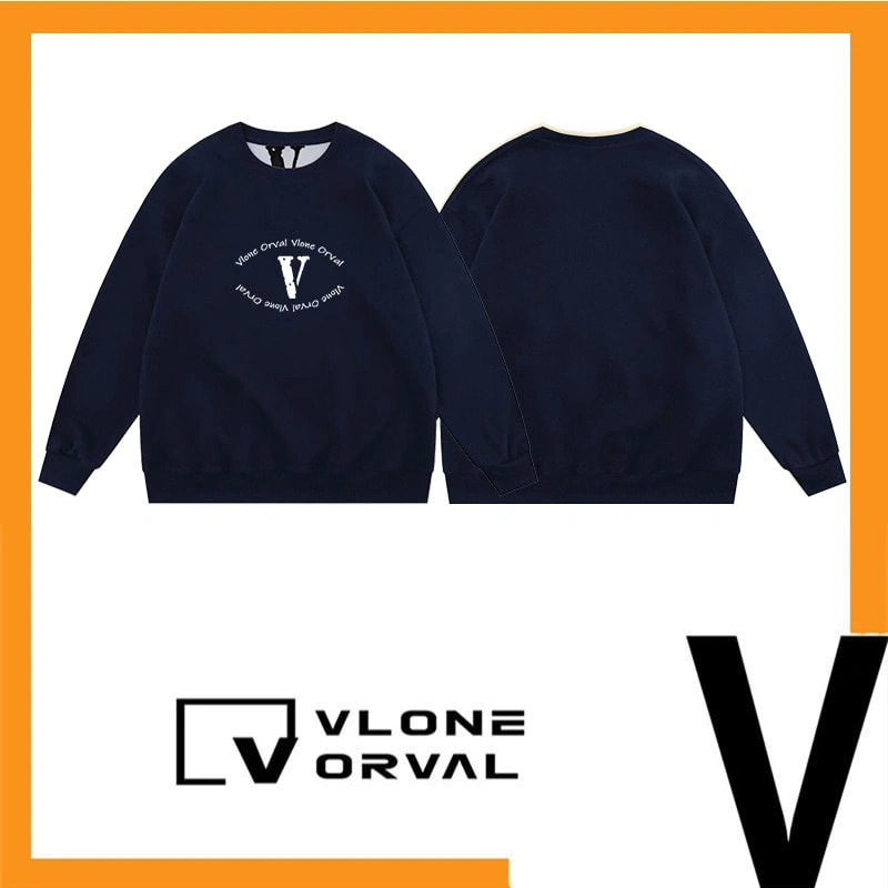 Vlone Orval V Eye Letter Crewneck Sweatshirt Unisex American Trend Pullover Autumn Winter Style 3