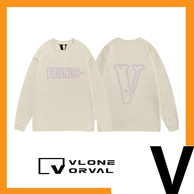 Vlone Orval V Phantom Hollow Heavyweight Cotton T-Shirt Unisex Casual Style 4