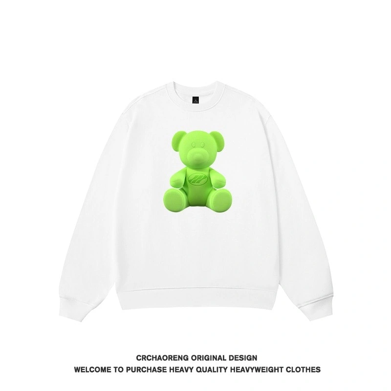 We11done Konne Bear Print Crew Neck Sweatshirt Men Lazy Chic Trendy Long Sleeve Shirt Style 6