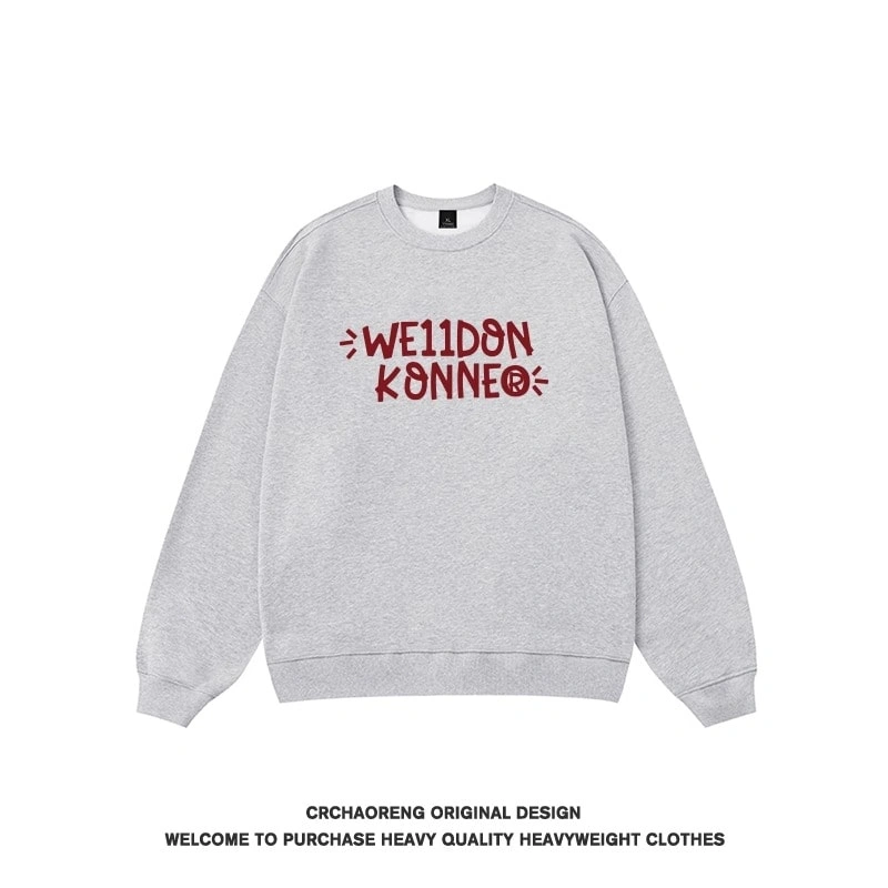 We11done Konne Casual Crew Neck Sweatshirt Men Pure Cottonweight Retro New High end Shirt Style 3