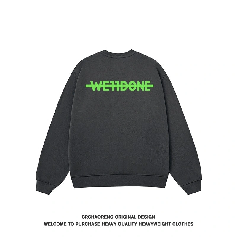 We11done Konne Casual Fashion Inner Long Sleeve Fleece European Trend Crew Neck Sweatshirt Men Style 2