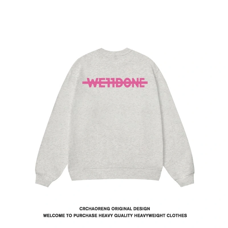 We11done Konne Casual Fashion Inner Long Sleeve Fleece European Trend Crew Neck Sweatshirt Men Style 4