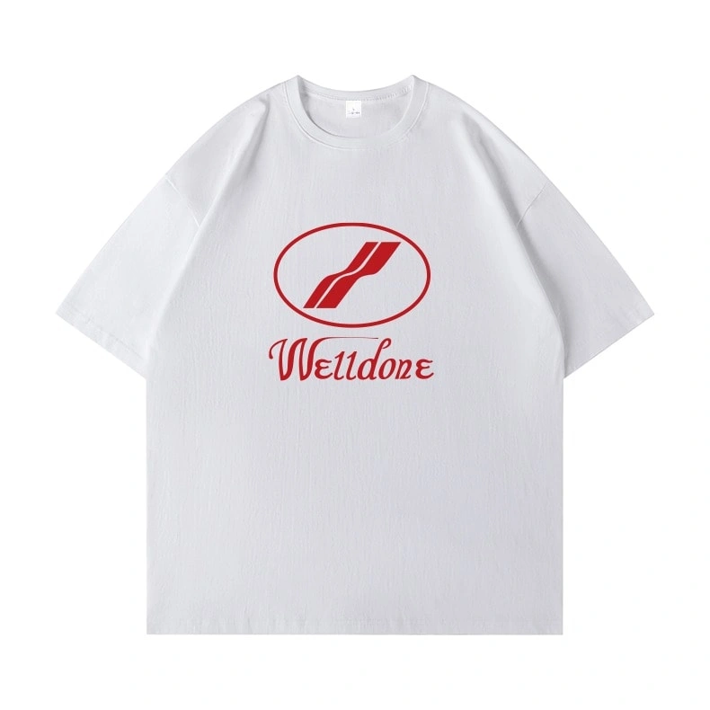 We11done Konne Casual Loose Fashion Short Sleeve T-Shirt Men Street Half Sleeve Top Style 1