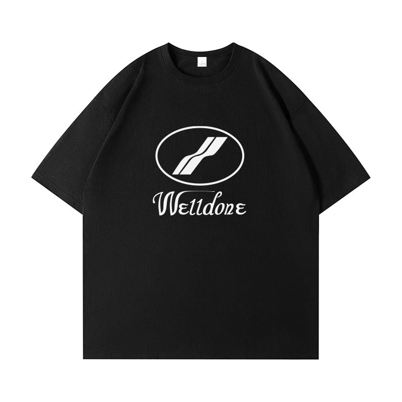 We11done Konne Casual Loose Fashion Short Sleeve T-Shirt Men Street Half Sleeve Top