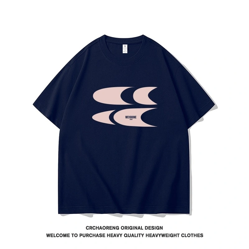 We11done Konne Casual Loose Retro Short Sleeve T-Shirt Men Fashion Versatile Half Sleeve Top Style 2