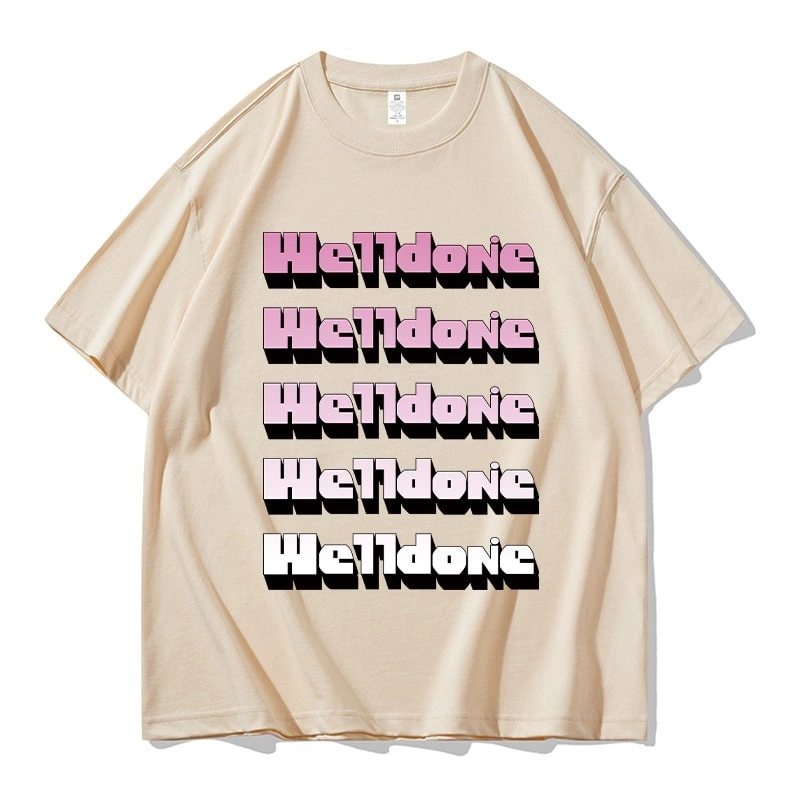 We11done Konne Casual Loose Short Sleeve T-Shirt Men Pure Cotton Trend Half Sleeve Top Style 3