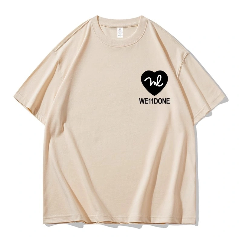 We11done Konne Casual Loose Short Sleeve T-Shirt Men Simple Versatile Crew Neck Half Sleeve Top Style 3