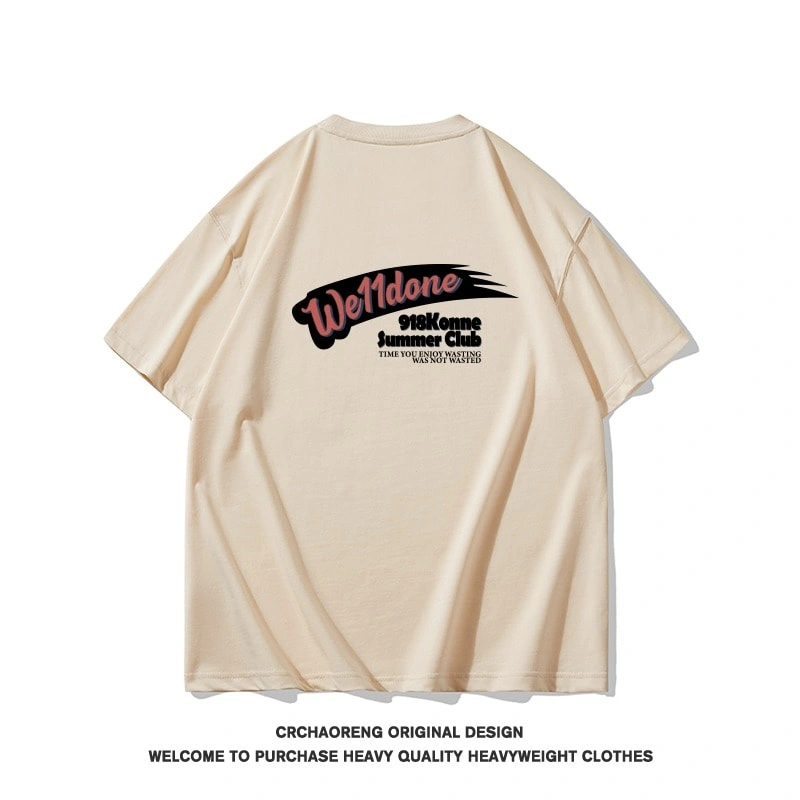 We11done Konne Casual Loose Simple Versatile Half Sleeve Top Pure Cotton Crew Neck Short Sleeve T-Shirt Men Style 4