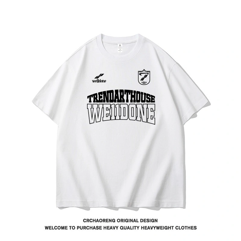 We11done Konne Casual Loose Simple Versatile Short Sleeve Letter Print New Crew Neck T-Shirt Men Style 3