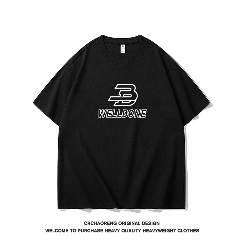 We11done Konne Casual Loose Street Short Sleeve Men Crew Neck Pure Cotton T-Shirt Top