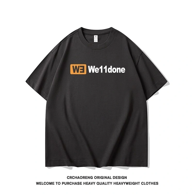 We11done Konne Casual Loose Versatile Crew Neck Short Sleeve Top Retro Street T-Shirt Men Style 1