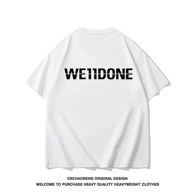 We11done Konne Crew Neck Pure Cotton Short Sleeve T-Shirt Men High Street Loose Half Sleeve Top Style 1