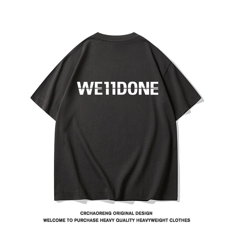 We11done Konne Crew Neck Pure Cotton Short Sleeve T-Shirt Men High Street Loose Half Sleeve Top Style 2
