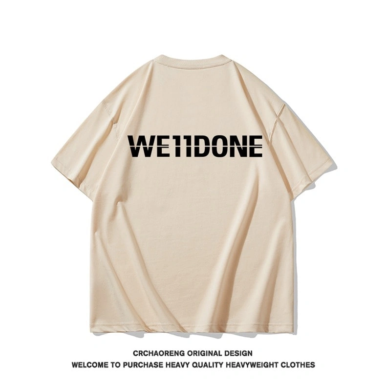 We11done Konne Crew Neck Pure Cotton Short Sleeve T-Shirt Men High Street Loose Half Sleeve Top Style 3