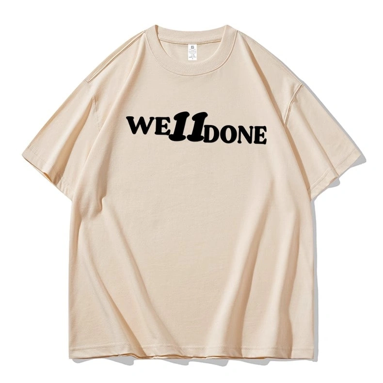 We11done Konne Crew Neck Pure Cotton Short Sleeve T-Shirt Men Korean Casual Versatile Loose Top Style 3