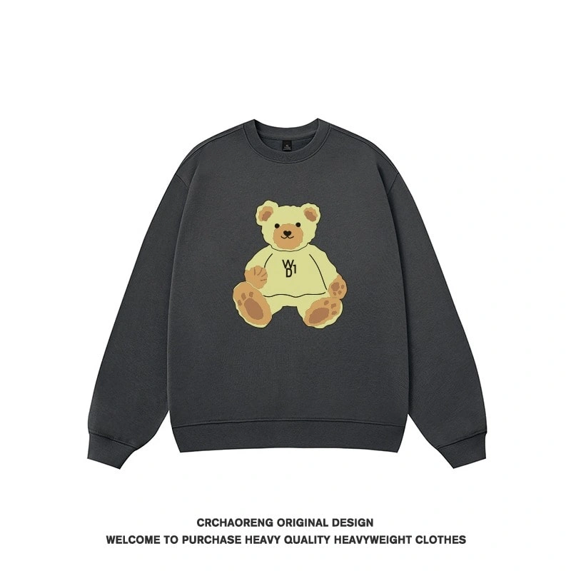 We11done Konne Crew Neck Sweatshirt Men 2024 Bear Trend Brand Fleece Shirt Style 6