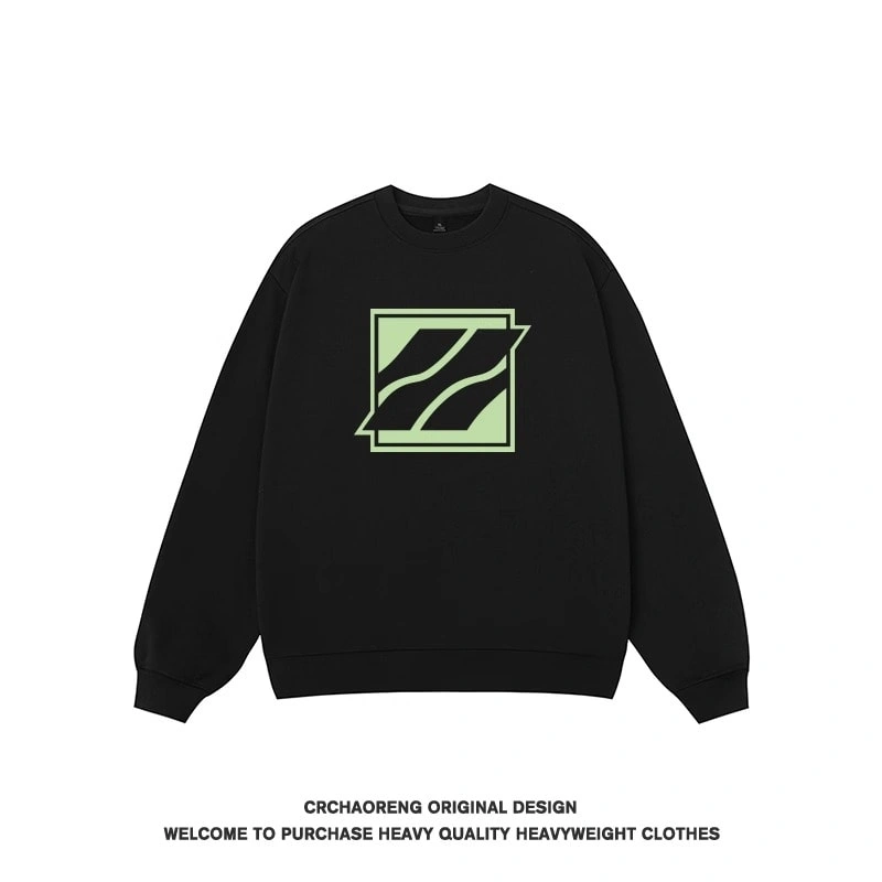 We11done Konne Crew Neck Sweatshirt Men 2024 Couple Loose Casual Fleece Thick Shirt