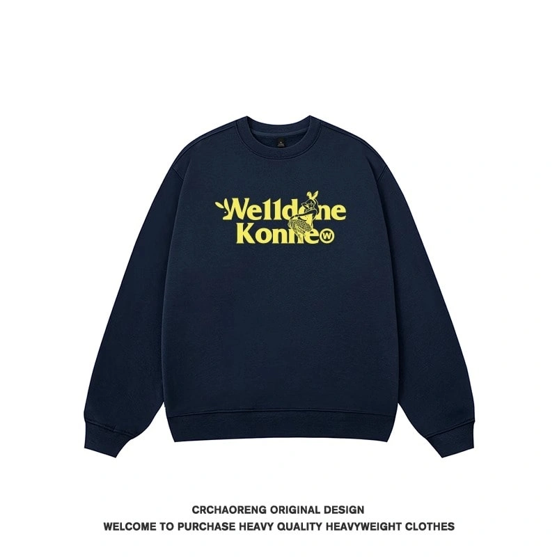 We11done Konne Crew Neck Sweatshirt Men 2024 New Pure Cottonweight Fleece Loose Shirt Trend Style 1