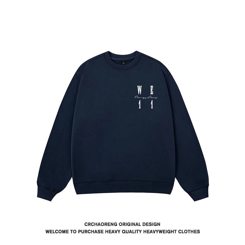 We11done Konne Crew Neck Sweatshirt Men Retro High Street Trend Brand Top Student Couple Version Style 2