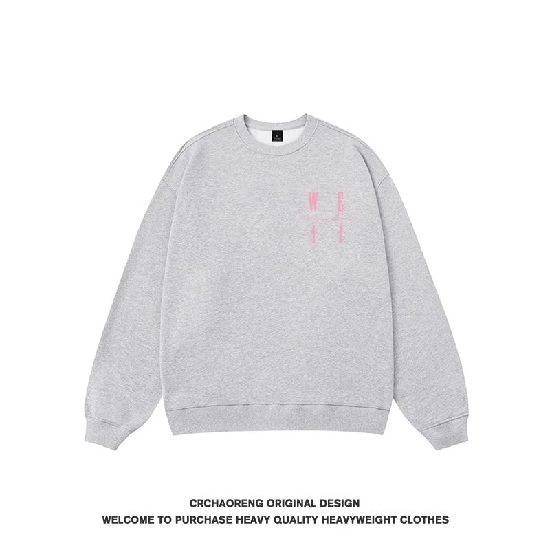 We11done Konne Crew Neck Sweatshirt Men Retro High Street Trend Brand Top Student Couple Version Style 3