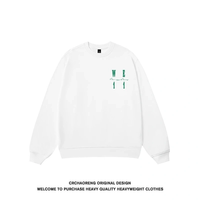 We11done Konne Crew Neck Sweatshirt Men Retro High Street Trend Brand Top Student Couple Version Style 5