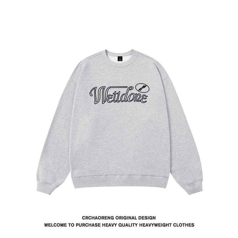 We11done Konne Crew Neck Sweatshirt Men Retro Trend High end Loose Casual Versatile Top Style 3
