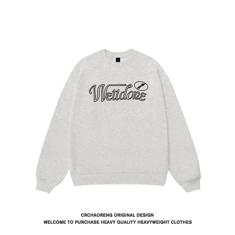 We11done Konne Crew Neck Sweatshirt Men Retro Trend High end Loose Casual Versatile Top Style 4