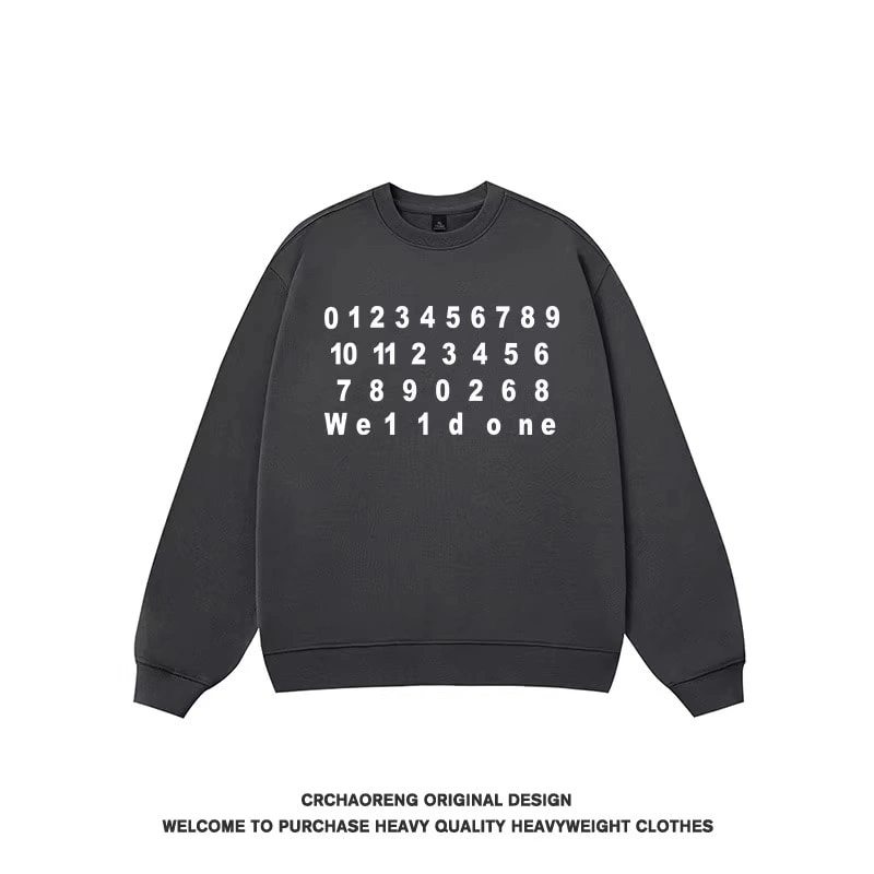 We11done Konne Crew Neck Sweatshirt Men Trend High end New Loose Casual Long Sleeve Top Style 2