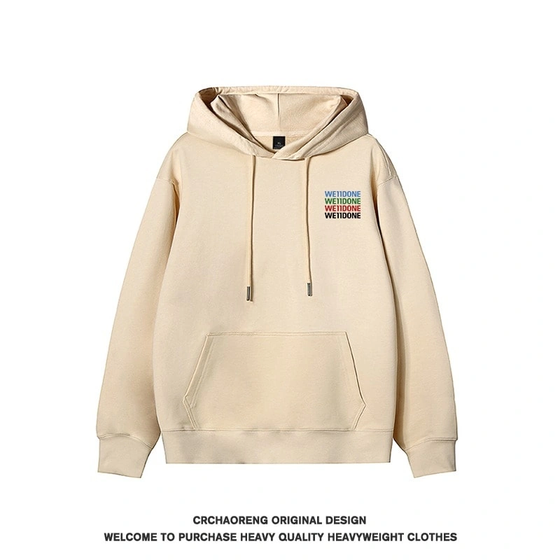 We11done Konne Fleece Casual Loose Oversize Jacket Stiff Hoodie Men Style 5