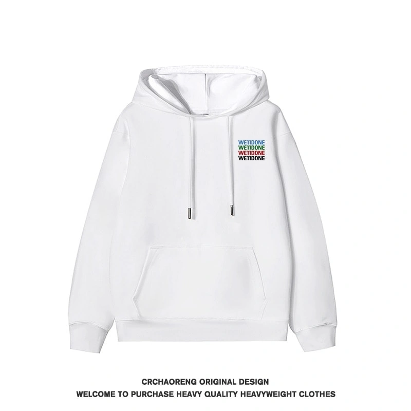 We11done Konne Fleece Casual Loose Oversize Jacket Stiff Hoodie Men Style 6