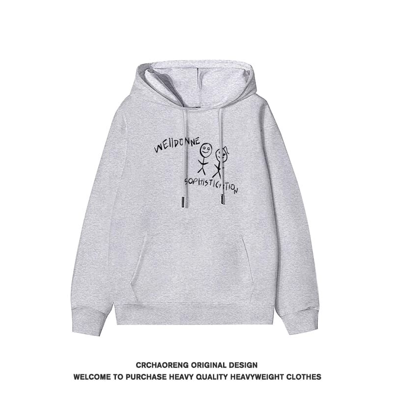 We11done Konne Fleece Crew Neck Hoodie Men Retro Casual Loose Jacket Style 3