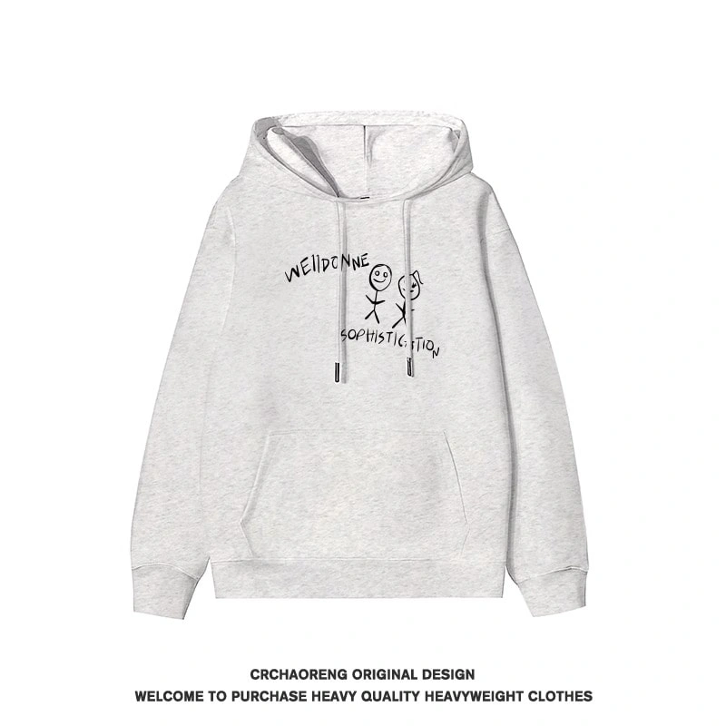 We11done Konne Fleece Crew Neck Hoodie Men Retro Casual Loose Jacket Style 4