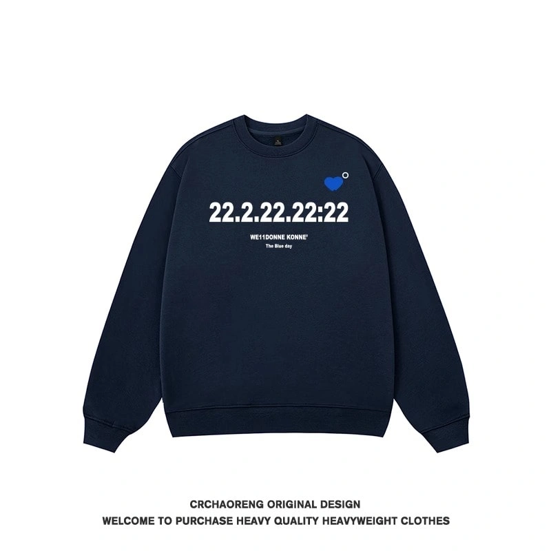 We11done Konne Genuine New 2024 Pure Cotton Fleece Inner Layer Top Crew Neck Sweatshirt Men Style 1