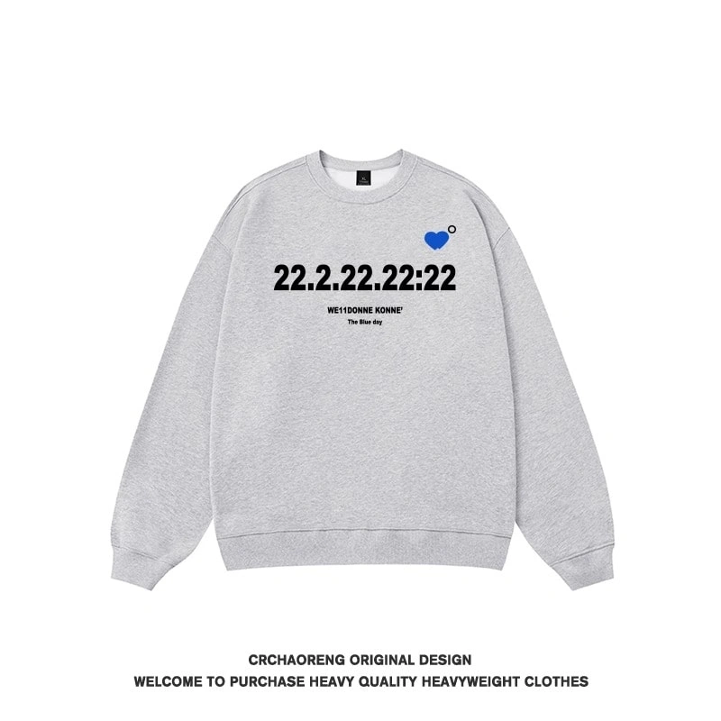 We11done Konne Genuine New 2024 Pure Cotton Fleece Inner Layer Top Crew Neck Sweatshirt Men Style 3